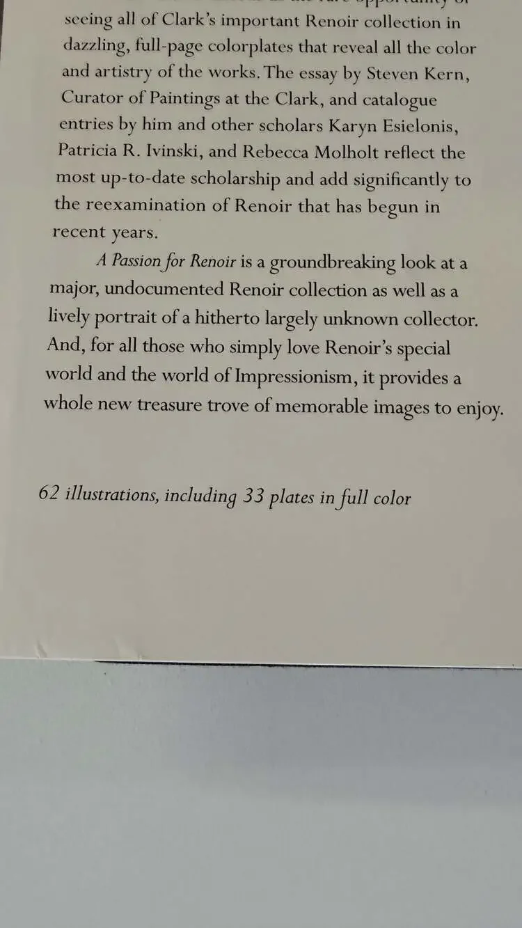 A Passion for Renoir: Sterling and Francine Clark Collect, 1916-1951 Hardcover